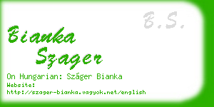 bianka szager business card